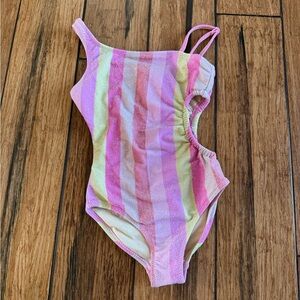 Colorful Striped Kids Swimsuit shade critters 6